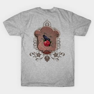 Wonderful crow on elegant damask background T-Shirt